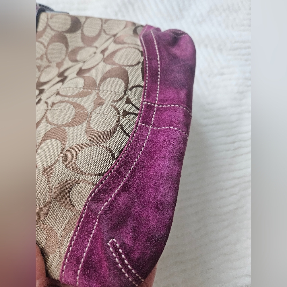 Coach 3577 Signature Jaquard Monogram Logo Shoulder Bag - Picture 6 of 17